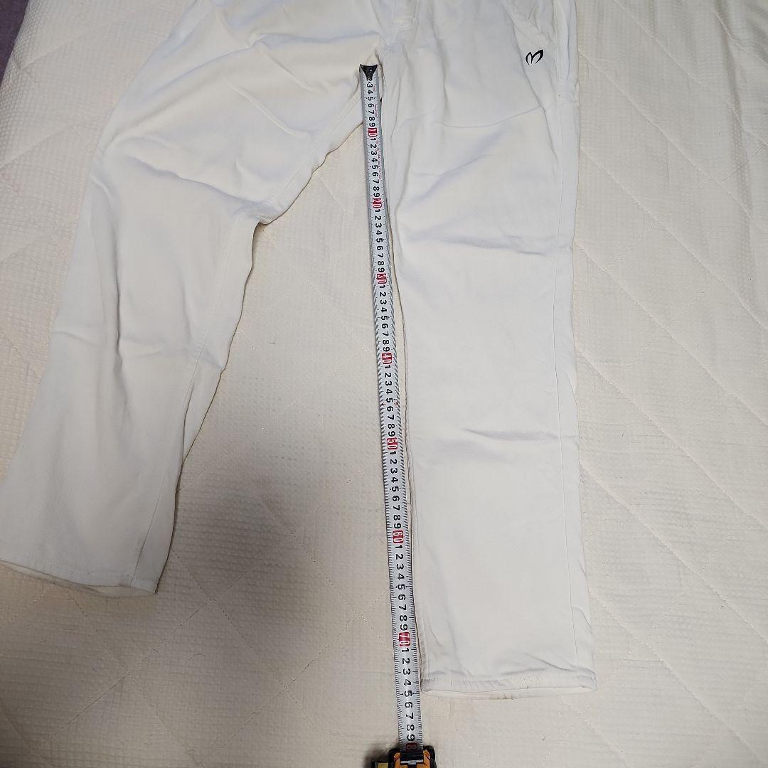 マスターバニー裏地は起毛　MBEロゴ付きホワイト暖パン