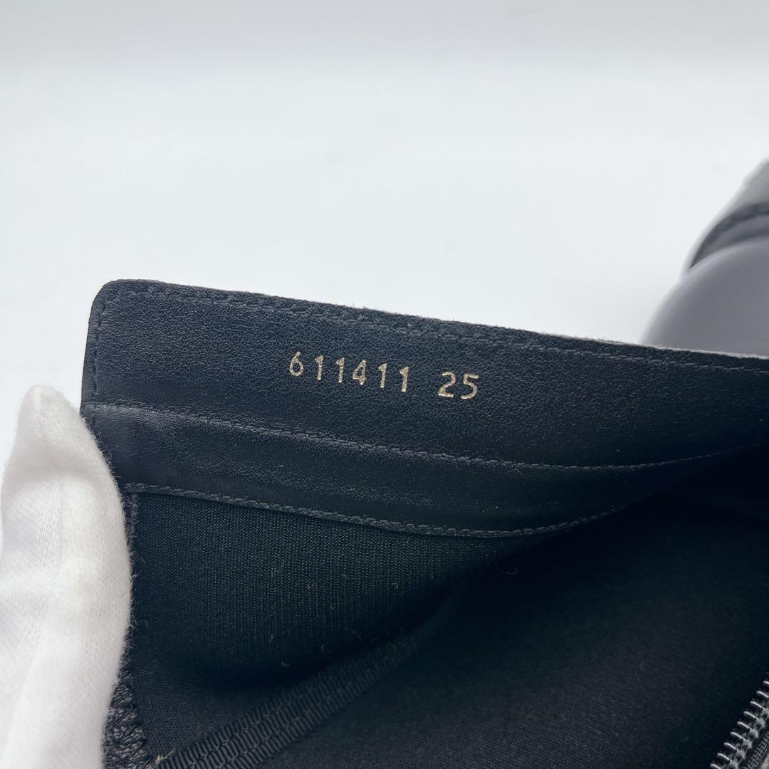 現行品✨ヒミコ トラックソールストレッチブーツ 黒 サイドジップ 本革 25cm