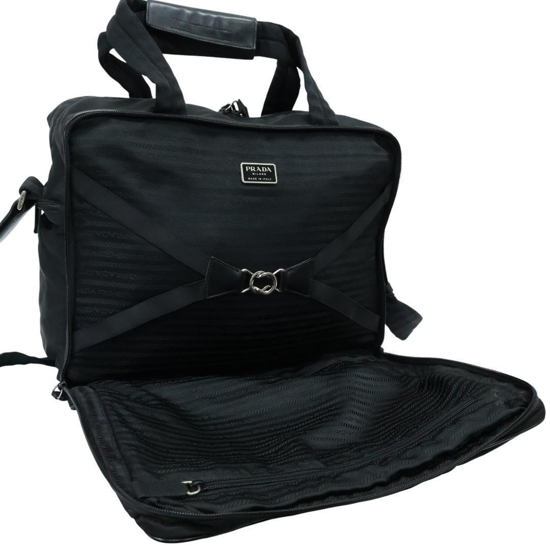 美品 PRADA プラダ 2way ビジネスバッグ 三角ロゴ 白タグ V361