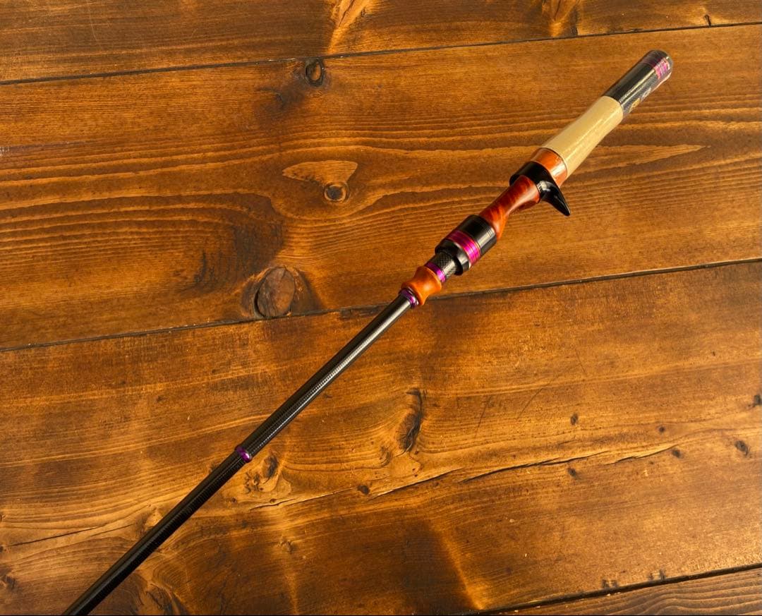 訳アリ　トラウトロッド　テレスコロッド　ウッドグリップ　ベイトロッド　カーボン製