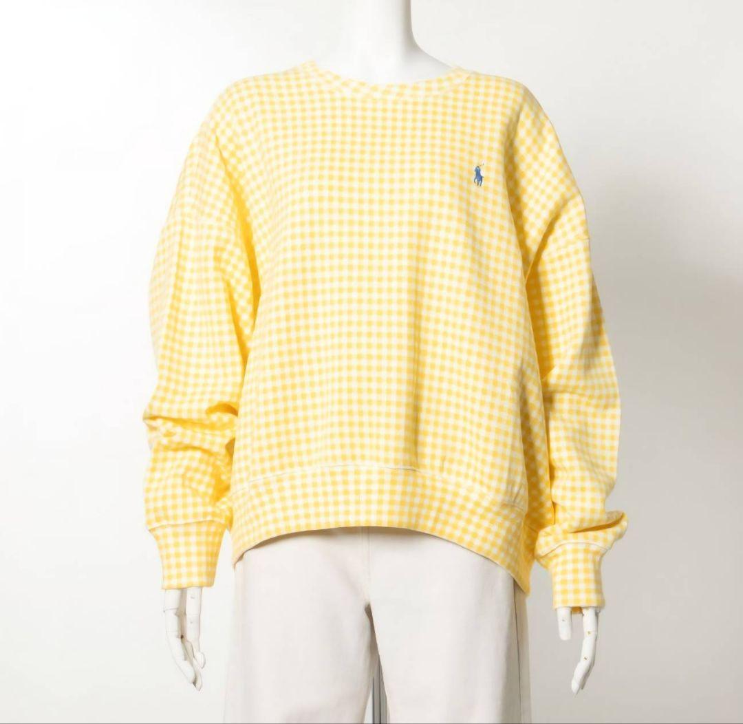 ​【希少品/新品】ポロラルフローレン ギンガムチェック スウェット イエローXS