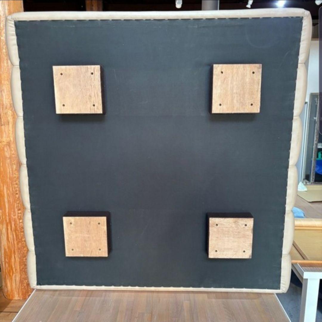 引き取り限定 格安 レザー フットスツール インテリア 家具 ベージュ系