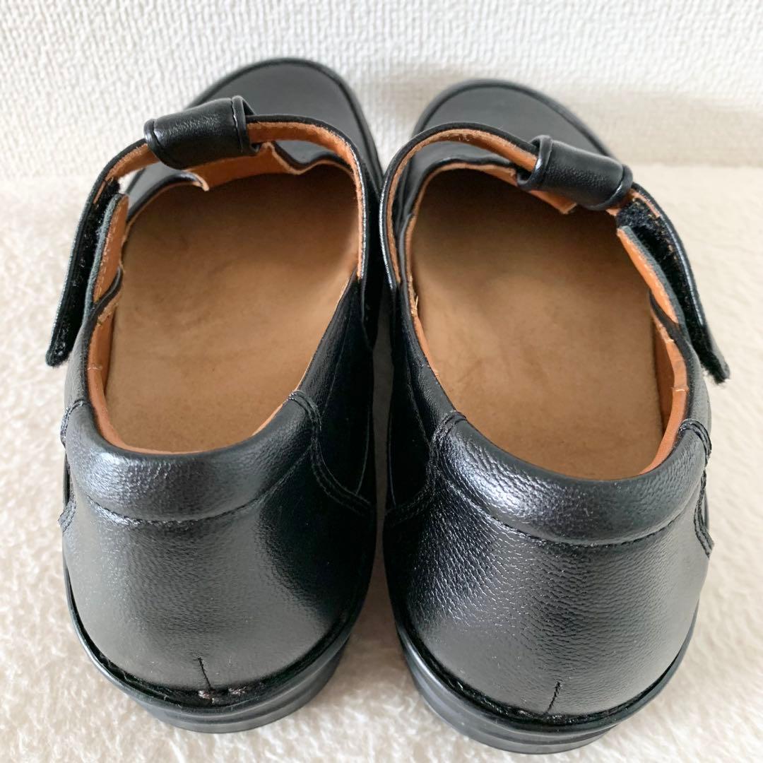 【美品】HPS コンフォート シューズ　ローファー　 Tストラップ　シープスキン