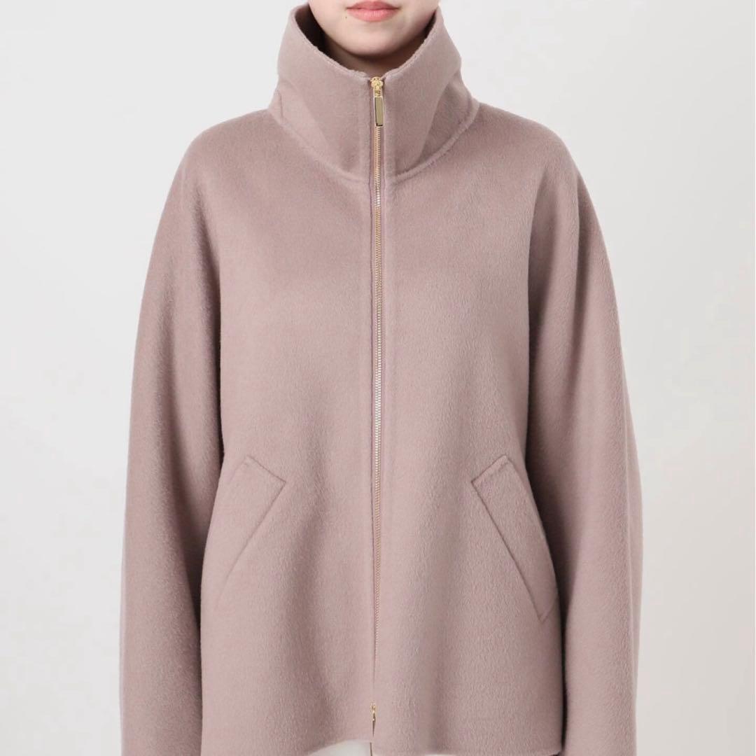 NOBLE ノーブル　2025今季新作　キャメルミックスリバージップコート　38