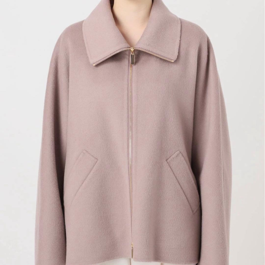 NOBLE ノーブル　2025今季新作　キャメルミックスリバージップコート　38