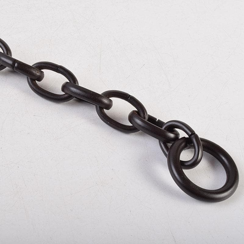 金工師　木村清五郎造　鉄製　さび色　板鎖　共箱　V　R9288