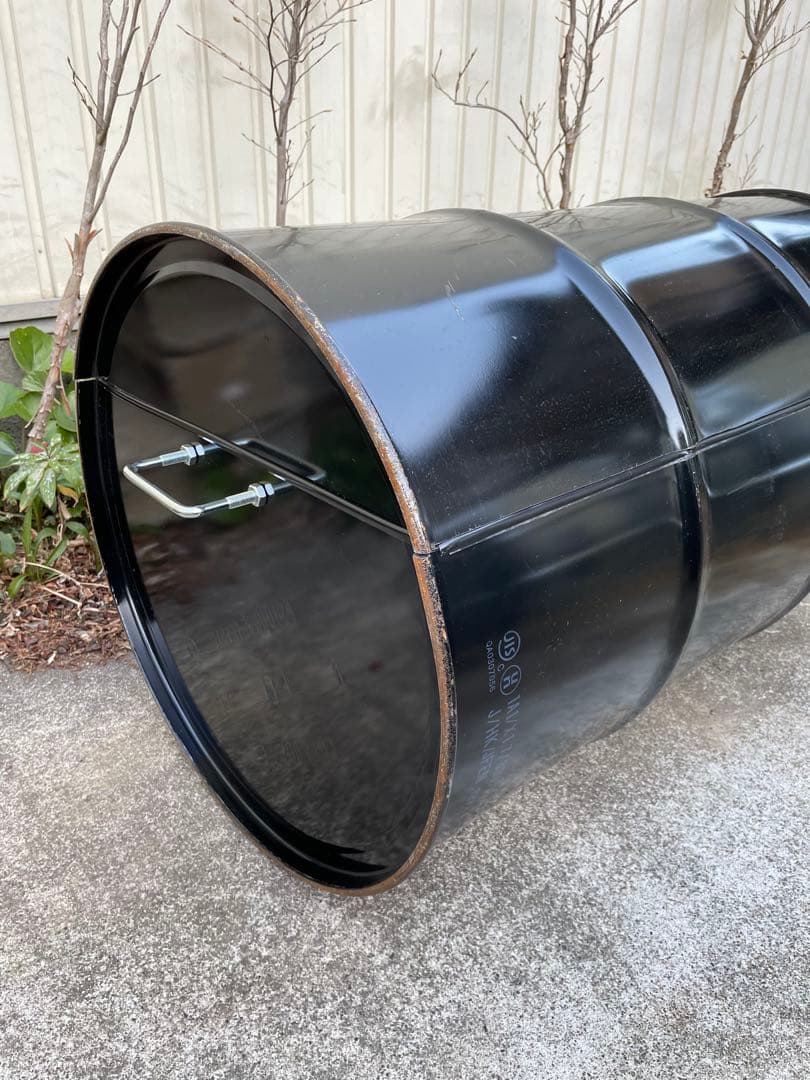 ドラム缶風呂 横置きタイプ すのこ付き