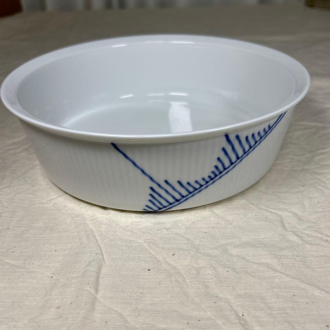 ロイヤルコペンハーゲン　ブルーフルーテッド　メガ　オーブンウェア　直径21.5