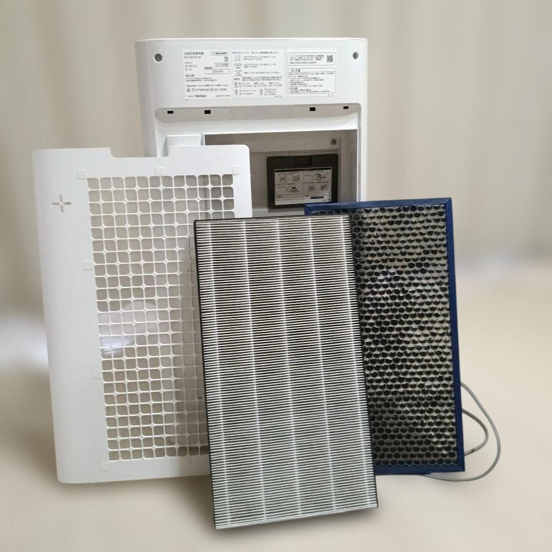 美品★シャープ★SHARP 加湿空気清浄機 KI-HS70-W　フィルター取説付
