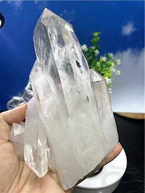 ◆超強いパワー(藍針入り)天然水晶クラスターB88B6/253B26A