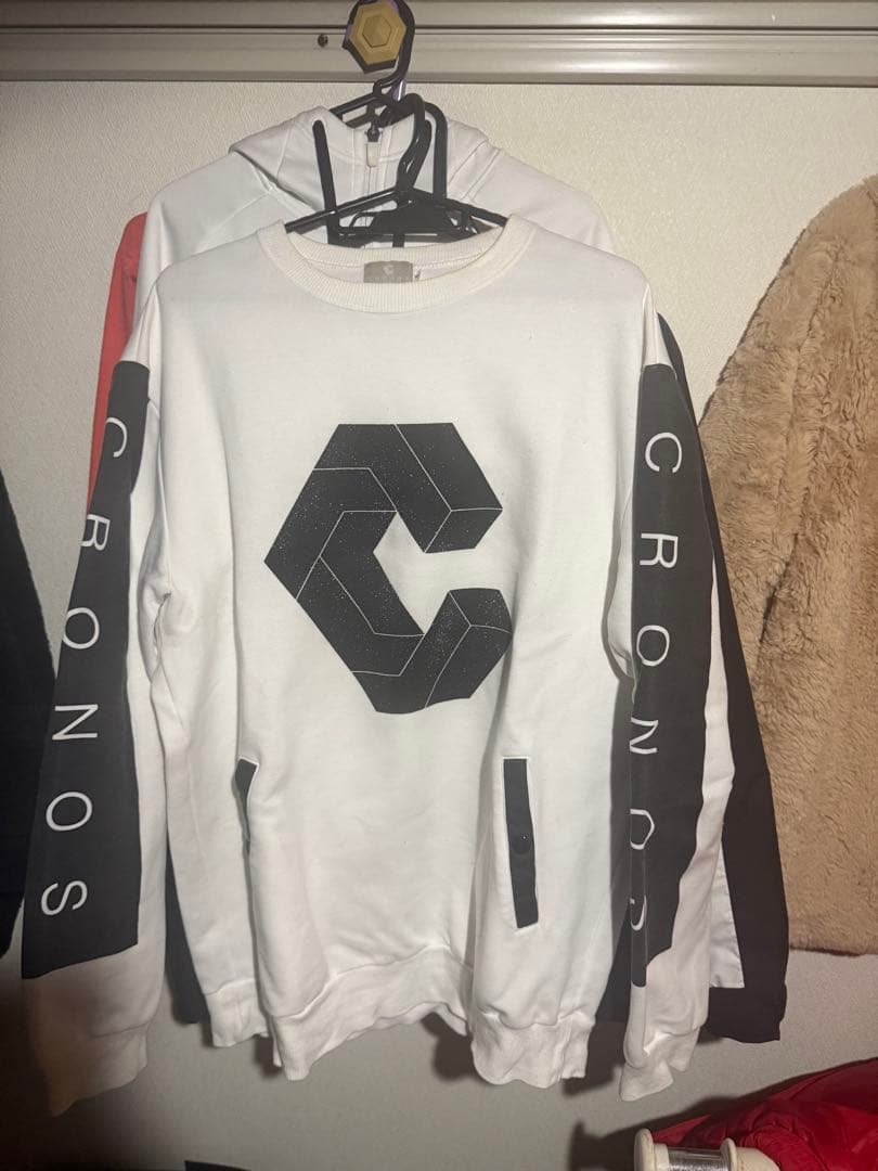 2枚セットCRONOS ナイロンジャケット ホワイト/ブラック