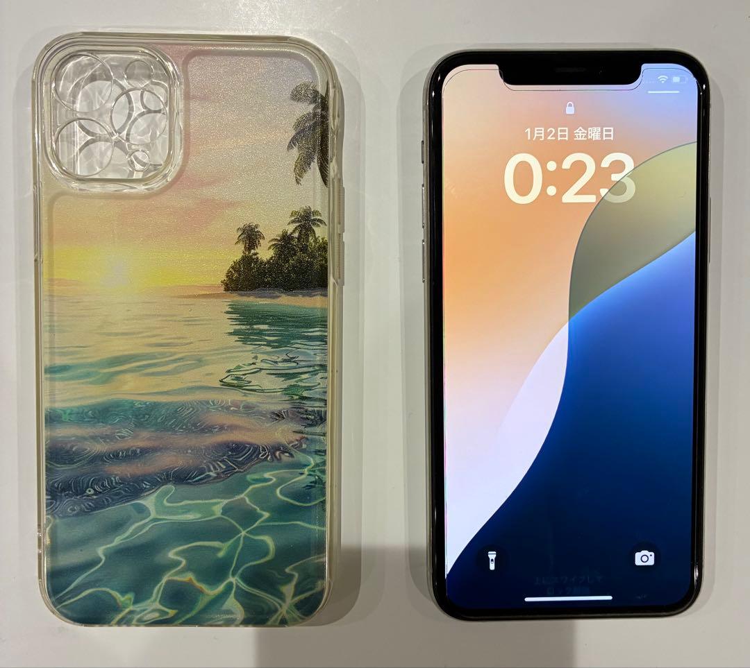 Apple iPhone 11 Pro シルバー ケース付き