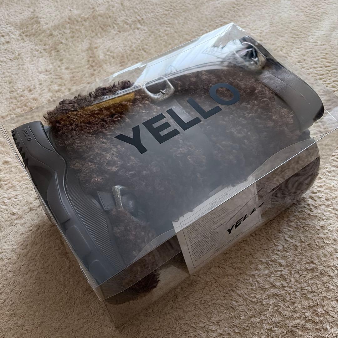 YELLO ファー ロングブーツ ブラウンＳサイズ22.5cm、23cm 完売品