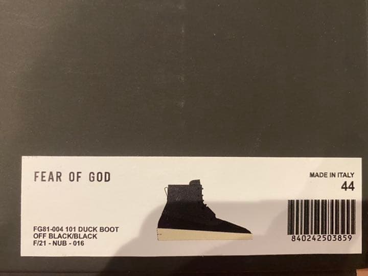 FEAR OF GOD DUCK BOOT 大特価！