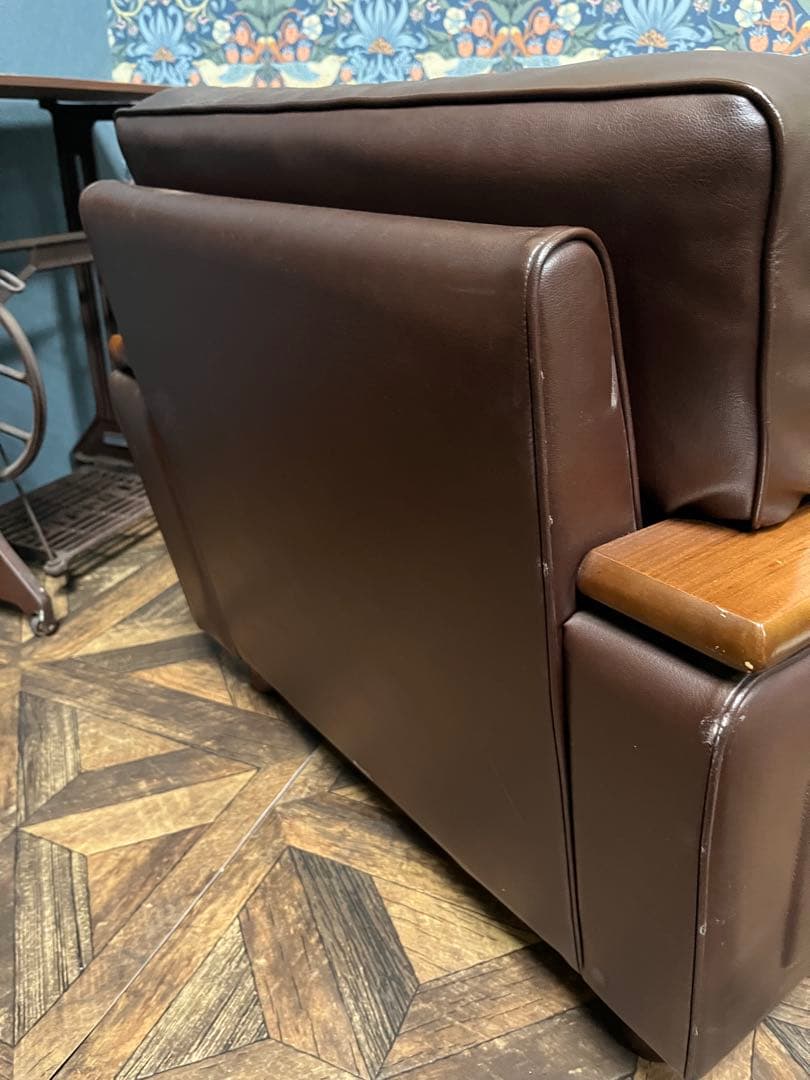 カリモク家具 シングル 1人掛けソファ アンティーク 昭和レトロ 応接