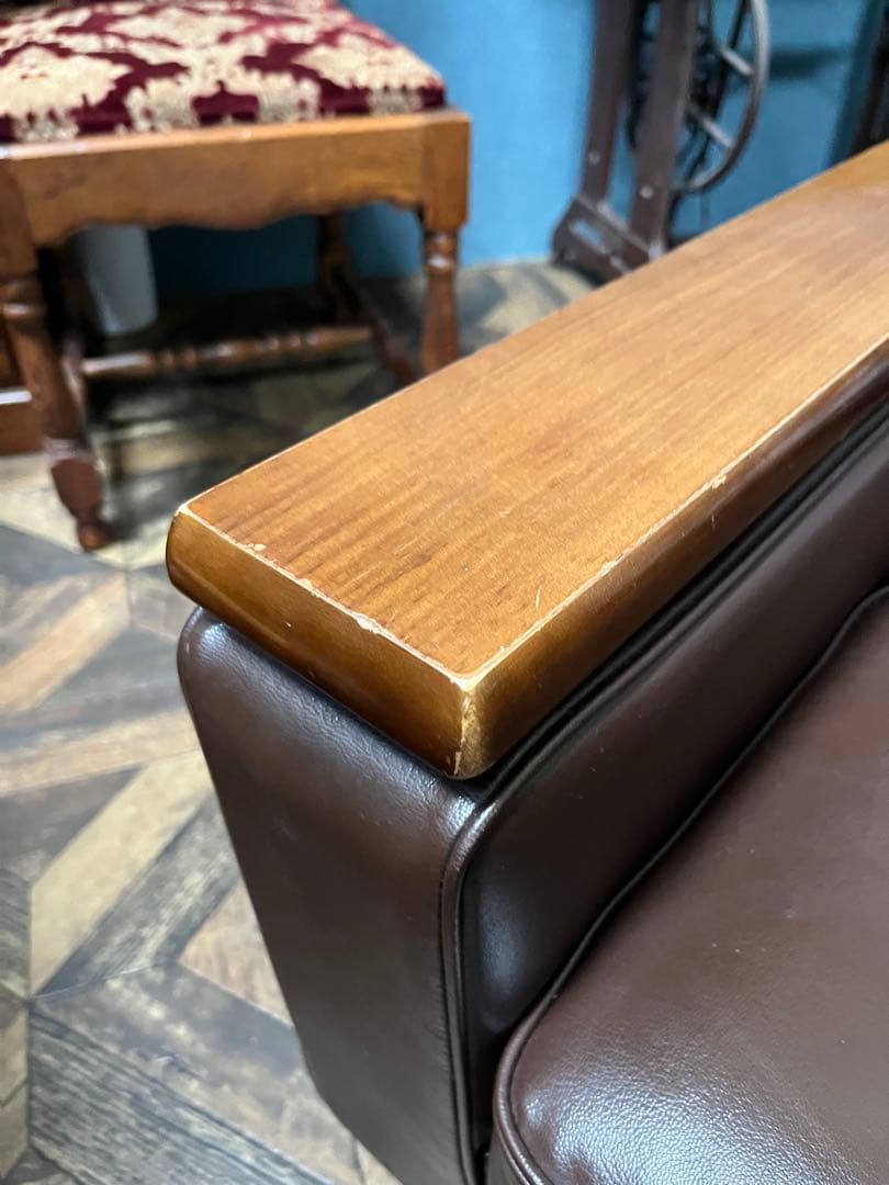 カリモク家具 シングル 1人掛けソファ アンティーク 昭和レトロ 応接