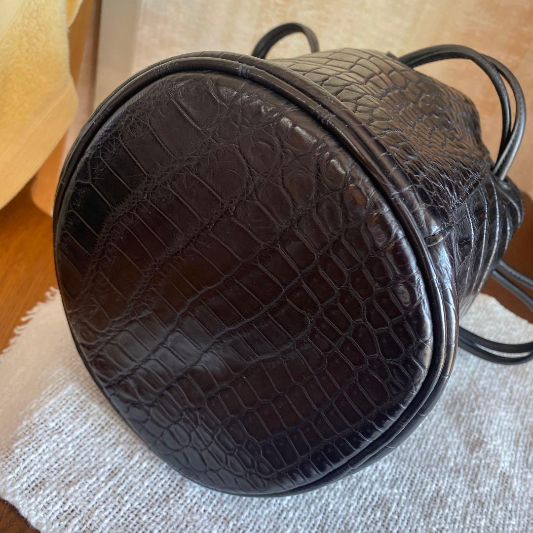 ひろさま専用　アーツ&サイエンス　クロコ　ランタンバック　美品