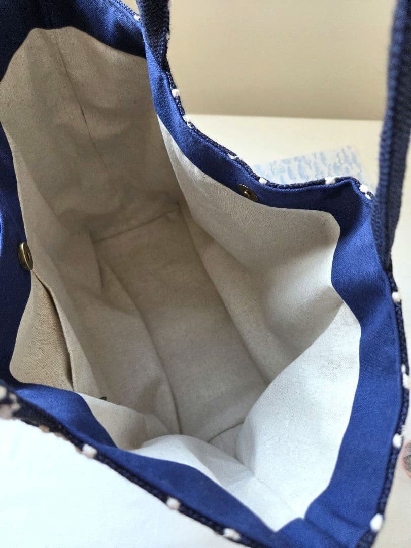 タンバリン　ネイビー■ミナペルホネン トートバッグ