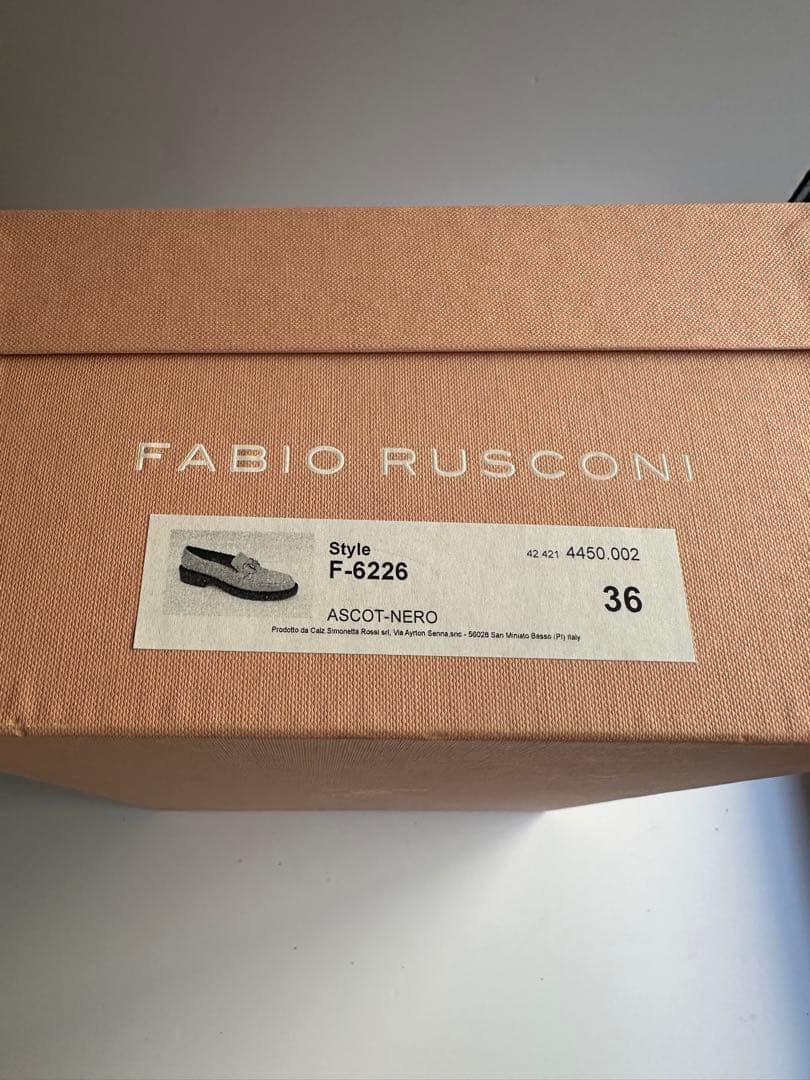 FABIO RUSCONI ファビオルスコーニ ビットローファー 36 黒新品