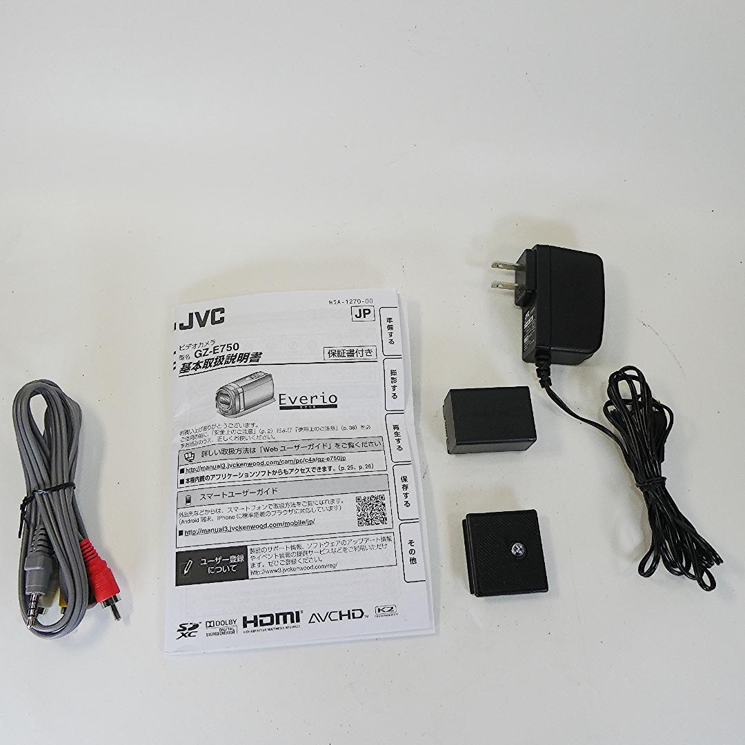 動作良好 JVC Everio GZ-E750-R HDD/SD ビデオカメラ