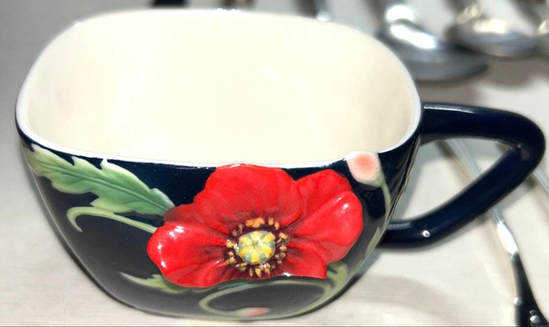 【ビンテージ】フランツ ティーカップ&レトロカトラリー23本セット