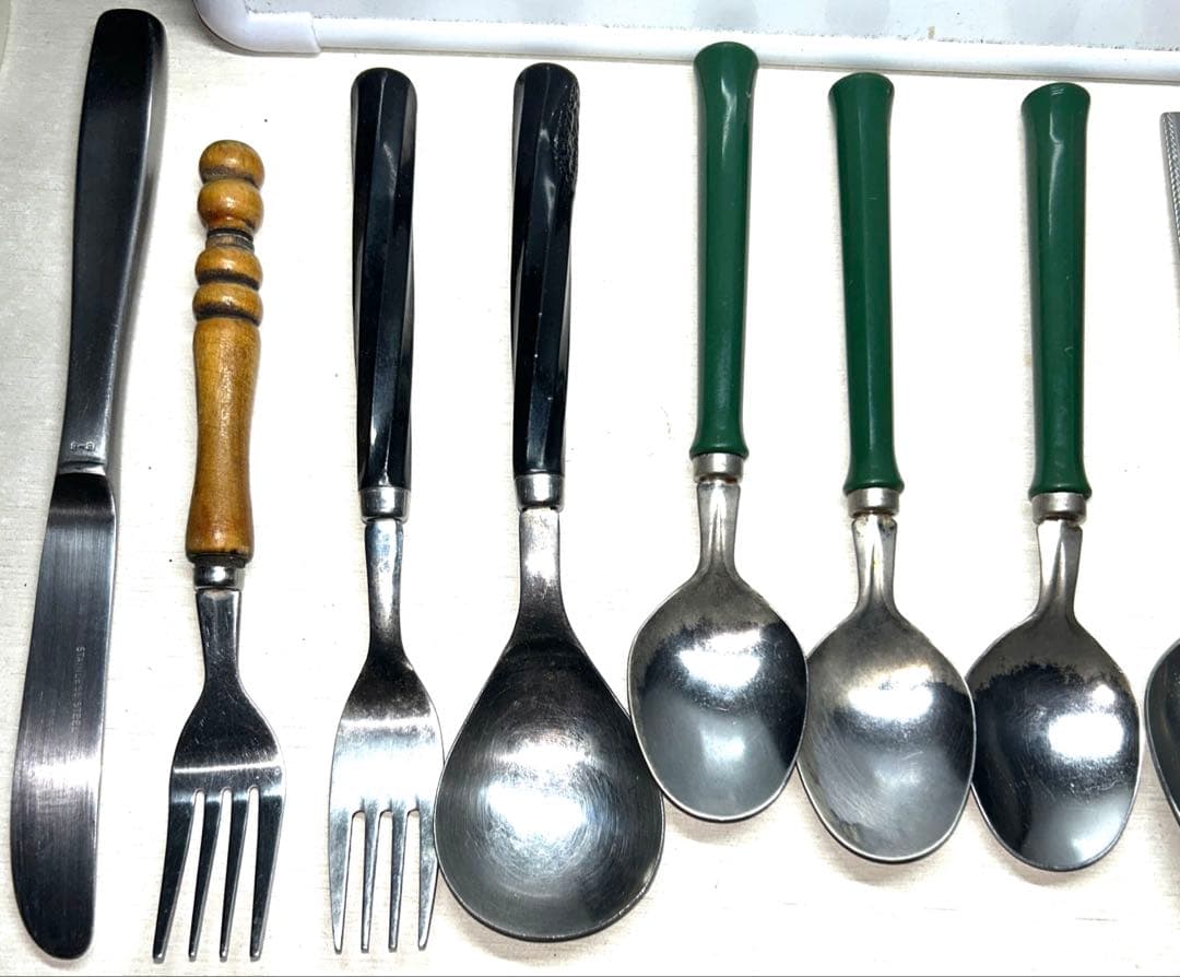 【ビンテージ】フランツ ティーカップ&レトロカトラリー23本セット