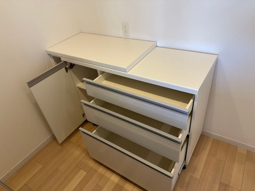 パモウナ　キッチンカウンター 120㎝　エクステンションテーブル付