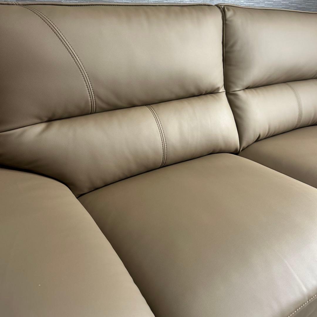 3人掛けレザーソファ[幅187cm]