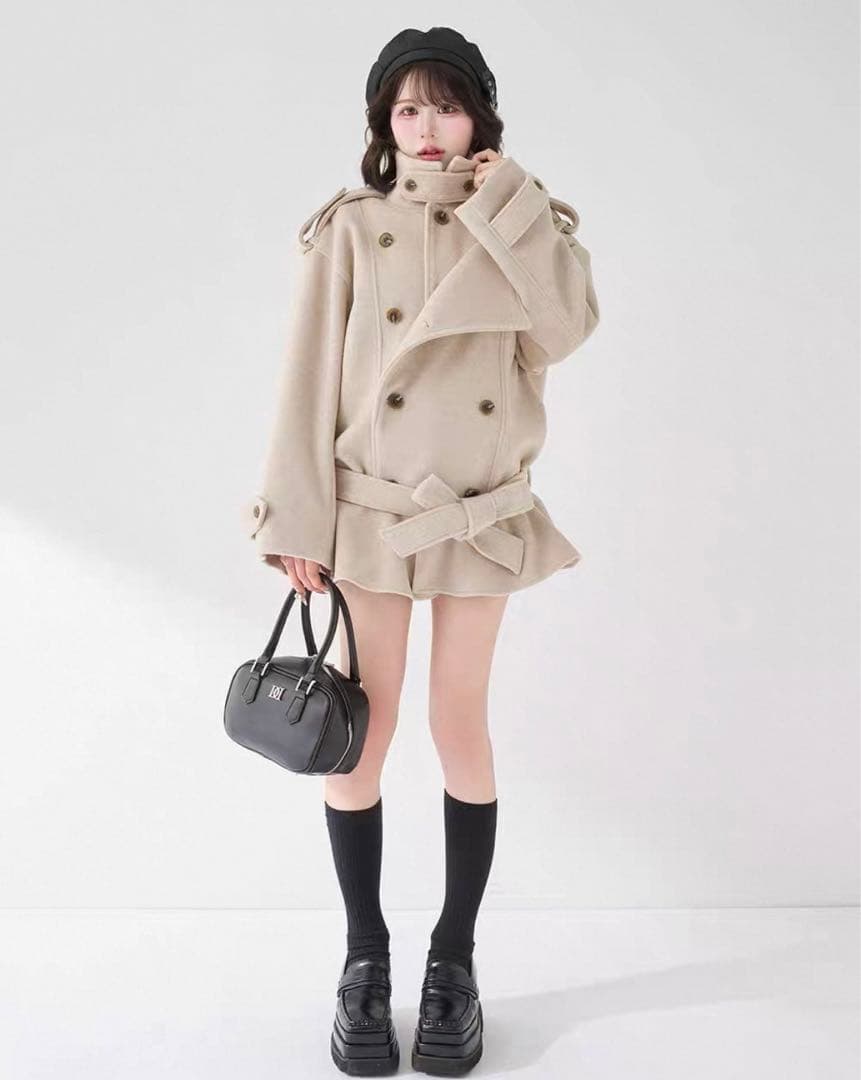 新品未開封Darich ドロップショルダージャケットコート アイボリーF