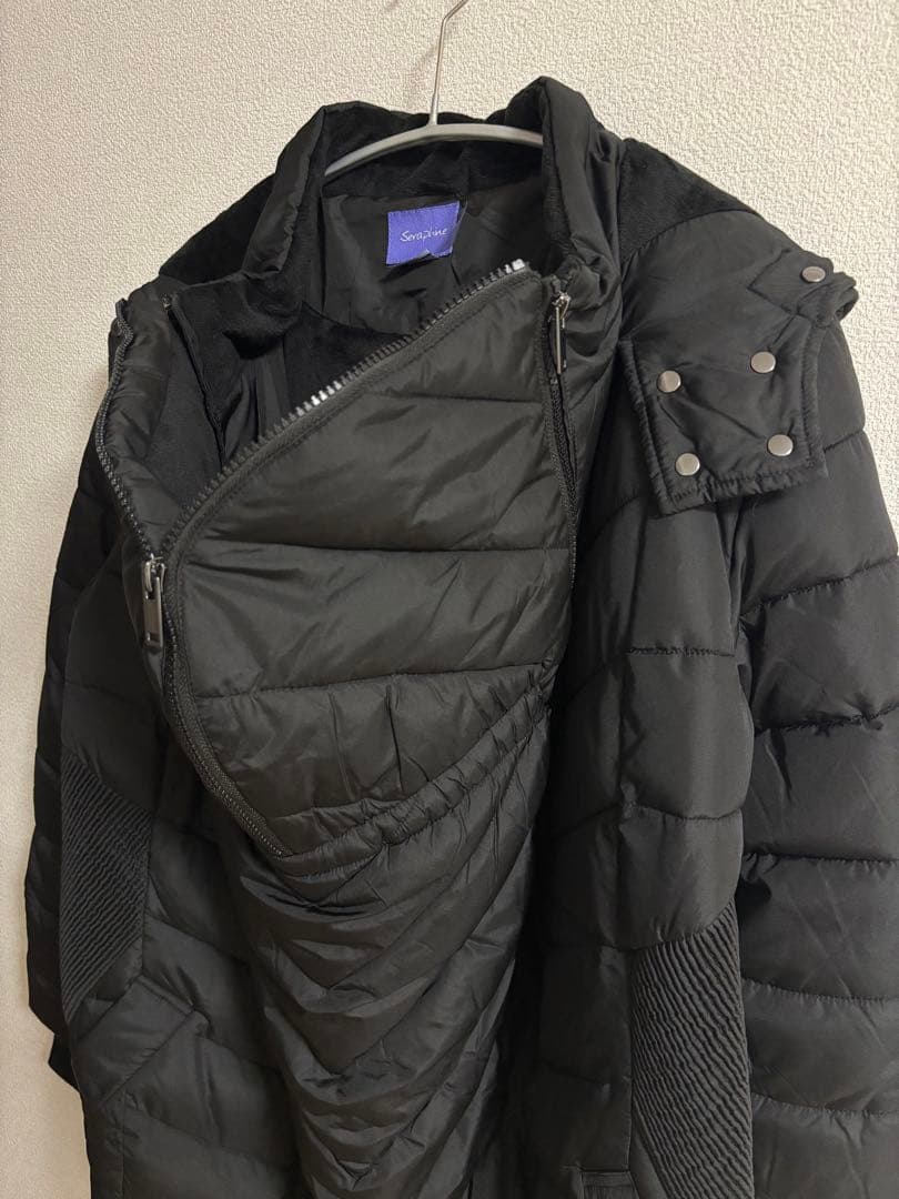 【Seraphine】マタニティダウンコート抱っこ兼用 ママコート 黒 UK8