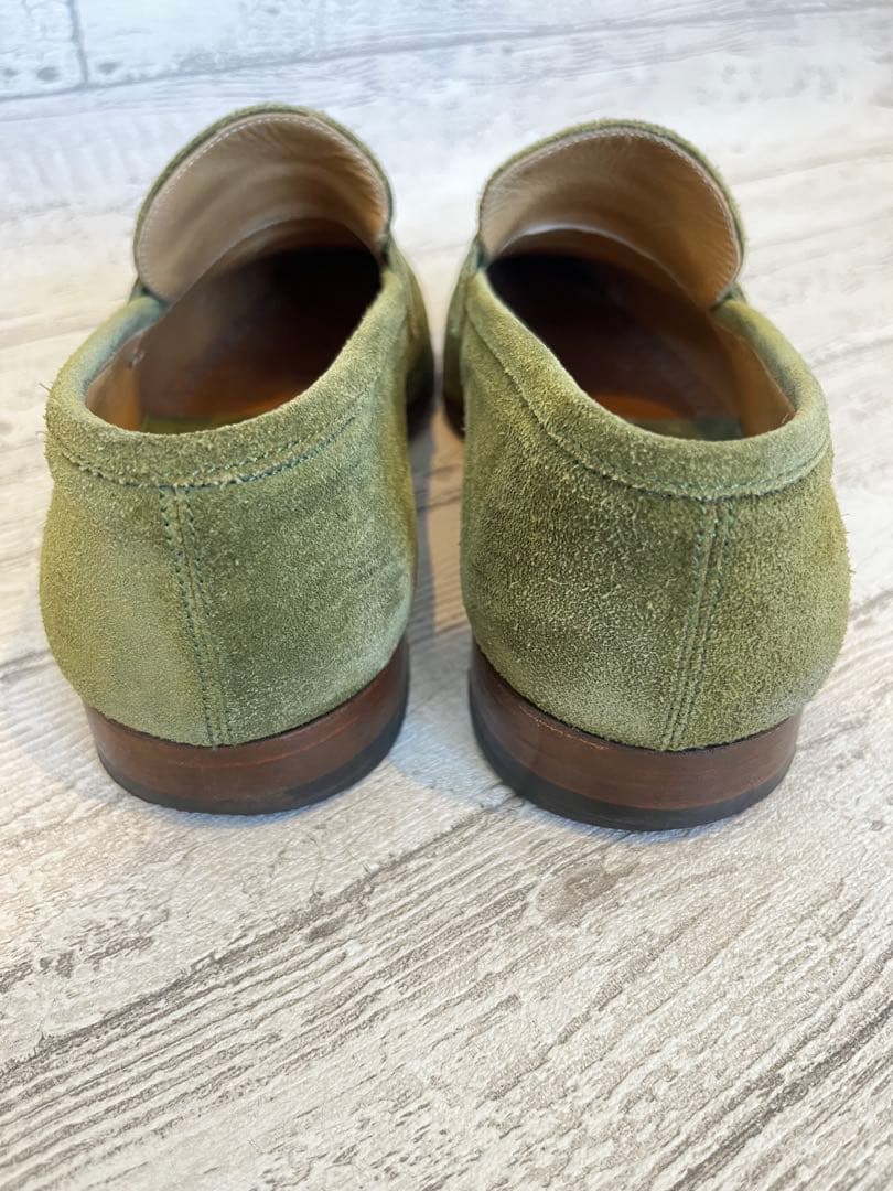 DI MELLA ディ メッラ オリーブグリーン スエード ローファー　6