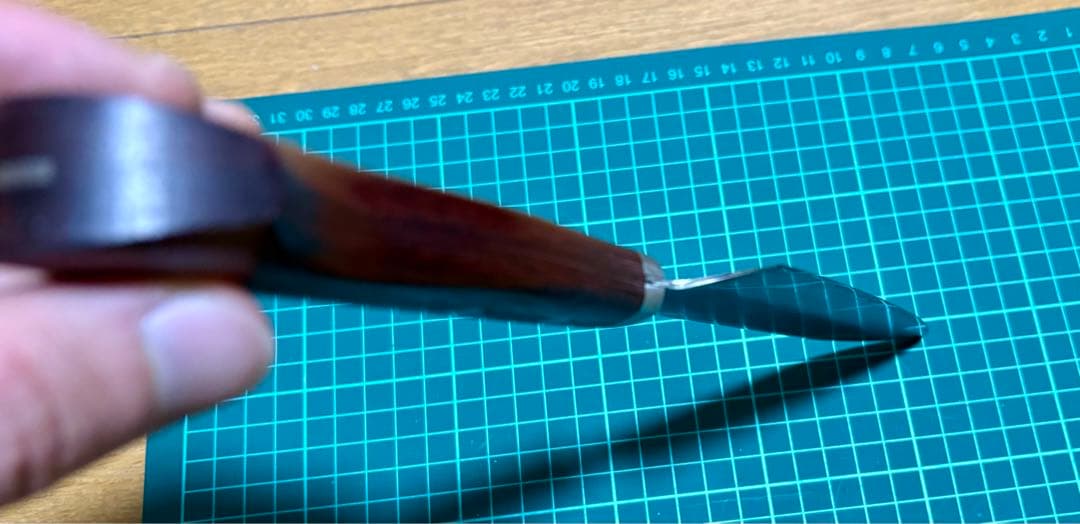 堺業平 青紙三層 牛刀 包丁 刃渡り16.5cm 波紋あり 研ぎ済み