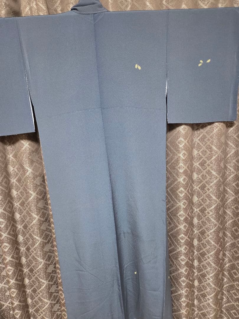 ジュサブロー　グレー　桜　附下　164cm　しつけ付き