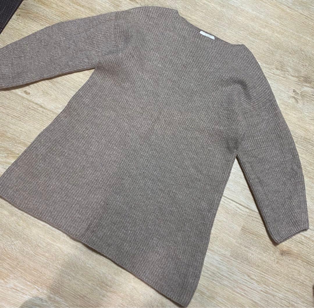 極美品 SLOBE IENA ファインウールニットミニワンピース リブニット