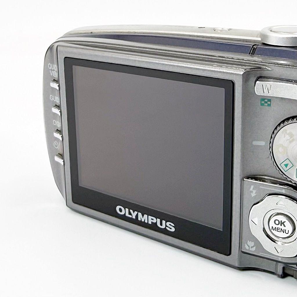 【美品】オリンパス μ DIGITAL 800 ダークブルー コンデジ カメラ