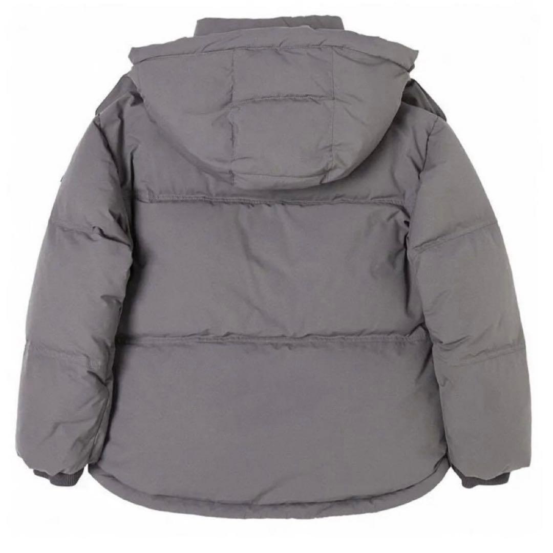 Ami Paris グレー ドローストリングダウンジャケット