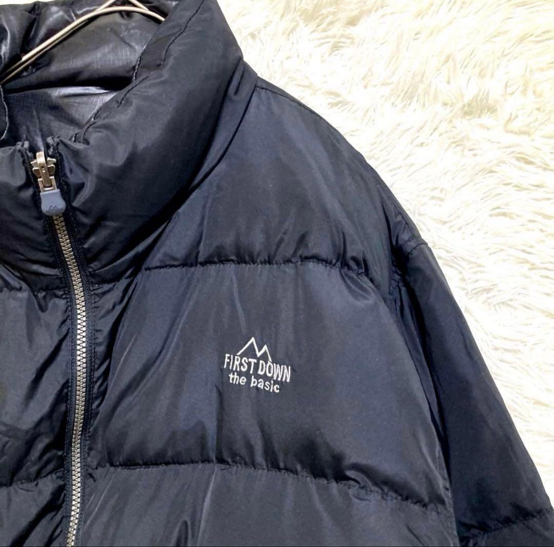 【美品】レア　FIRST DOWN リバーシブル ダウンジャケット 5L 黒