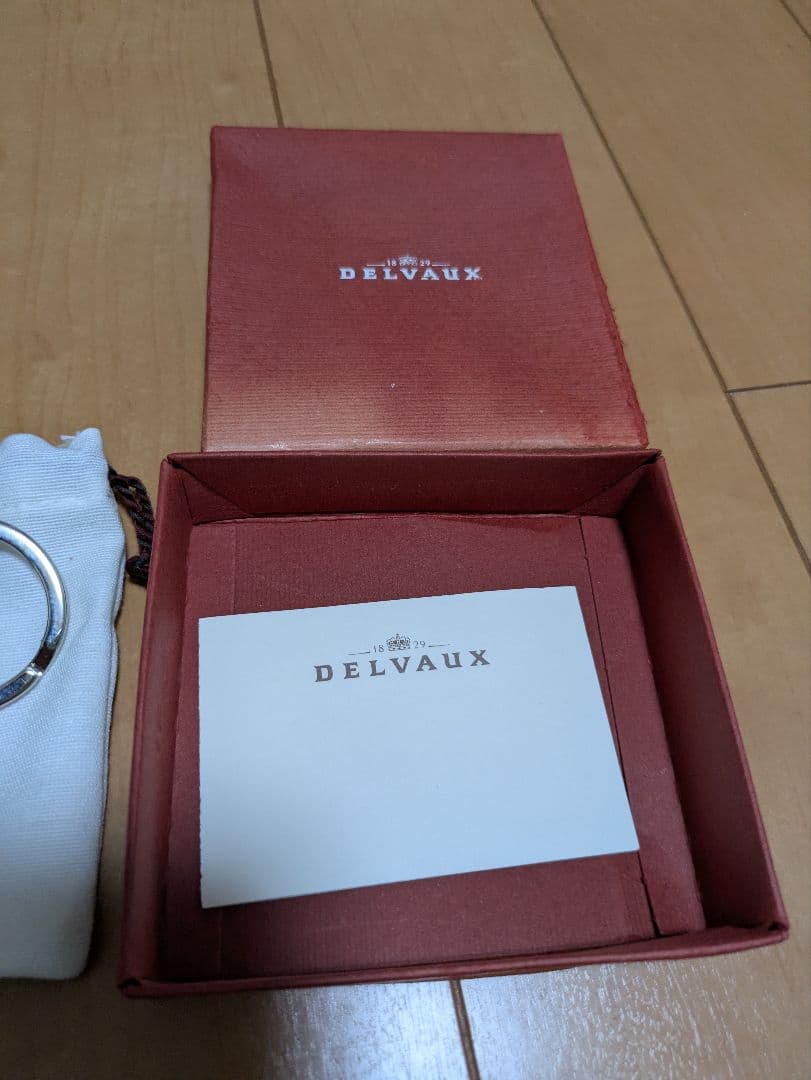 DELVAUX ブラックレザー キーリング