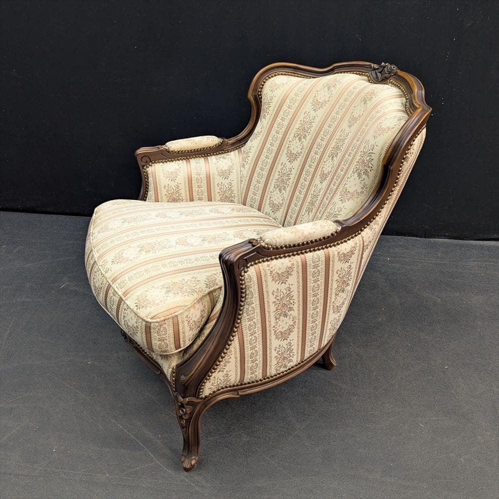 美品　ドマーニ　ルイ15世　シングルソファ　一人掛け　1P　ロココ　カリモク　B