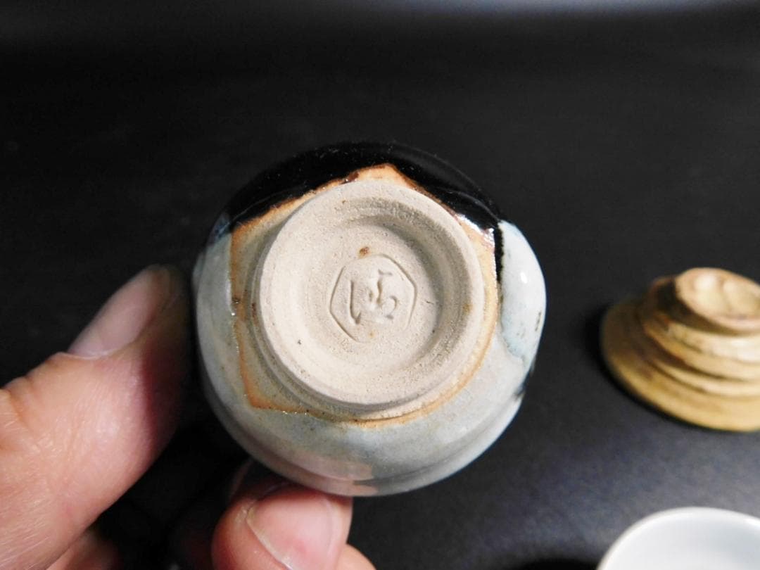 京焼名工 六代 清水六兵衛 色かわり盃 5客 お猪口 茶杯