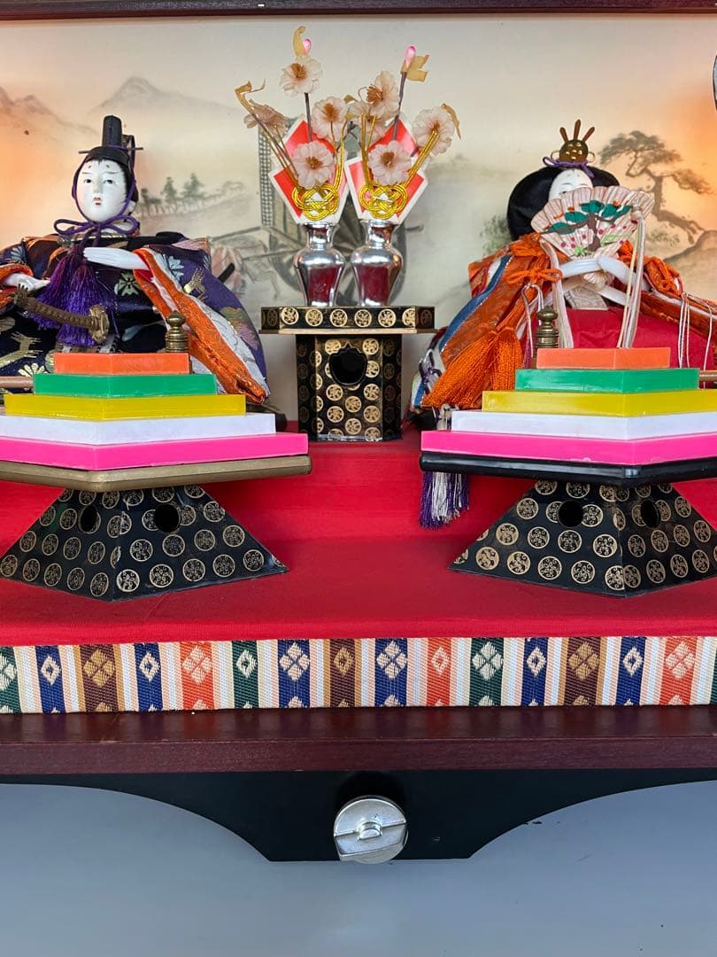 雛人形 昭和レトロ ガラスケース オルゴール付き アンティーク レトロ