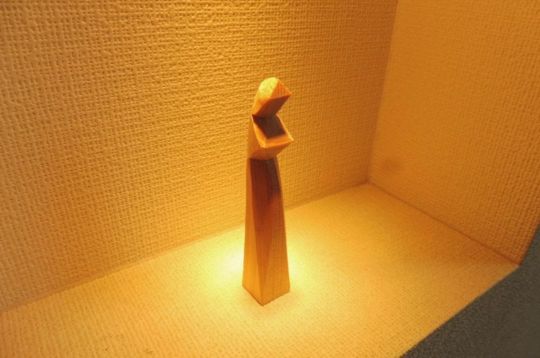 北海道 函館 シスター トラピスト 木彫り 人形 こけし 修道院 根本勲 土龍