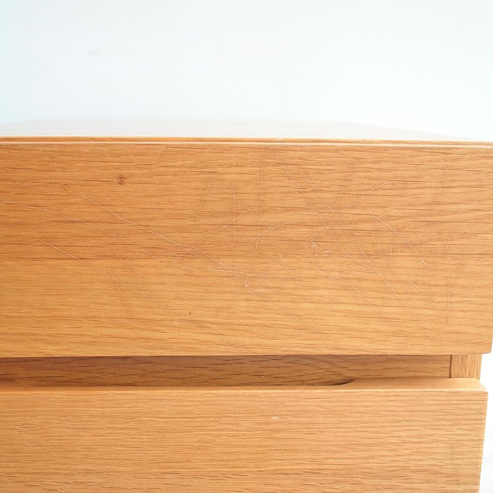 無印良品/MUJI オーク材 デスクワゴン 引出 ナチュラル ZR24069