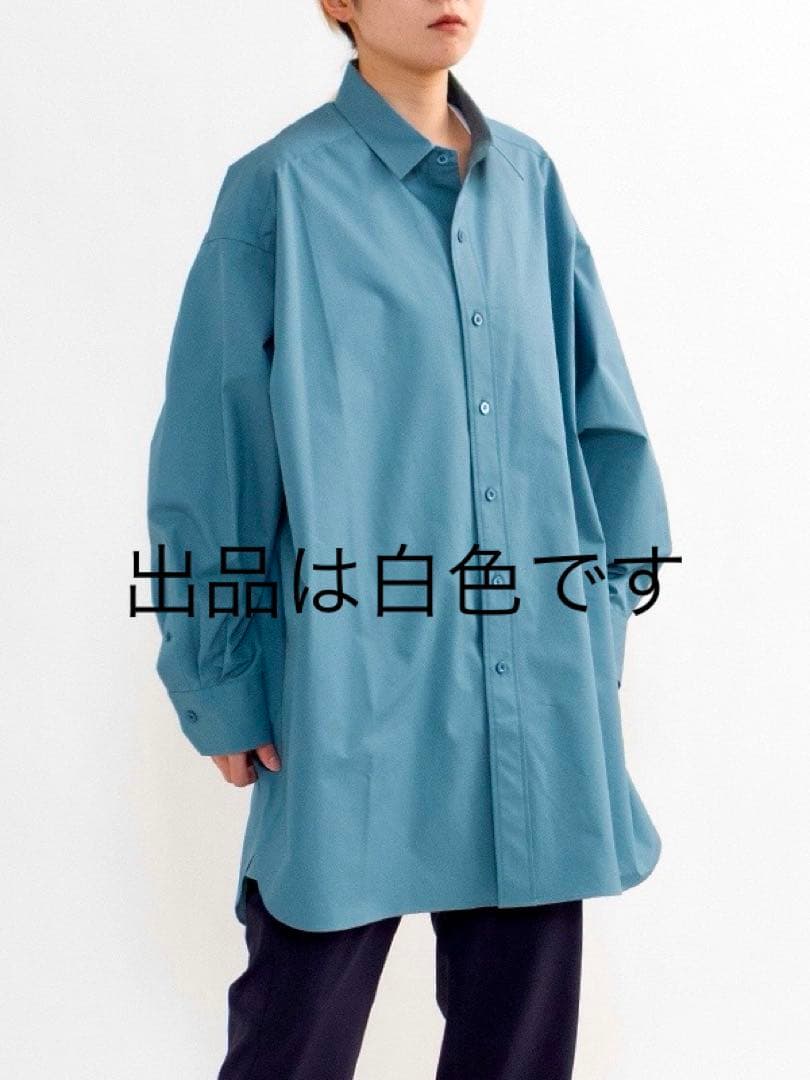 トップス HYKE T/C BIG SHIRT 2024SS