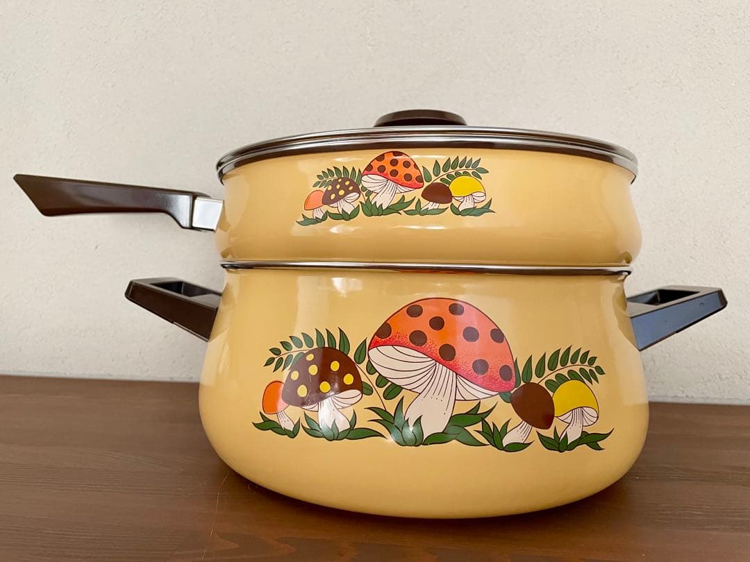 アメリカ ヴィンテージ キノコ フライパン 鍋 レトロポップ アンティーク 料理