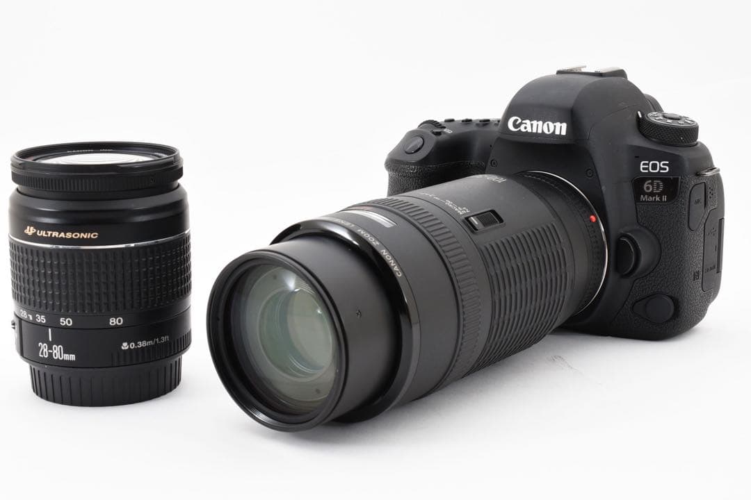 保証付き/Canon EOS 6D mark II標準&望遠ダブルレンズセット