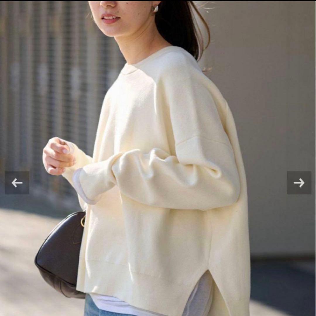 近年　FRAMeWORK ダブルジャガードプルオーバー オーバーサイズニット