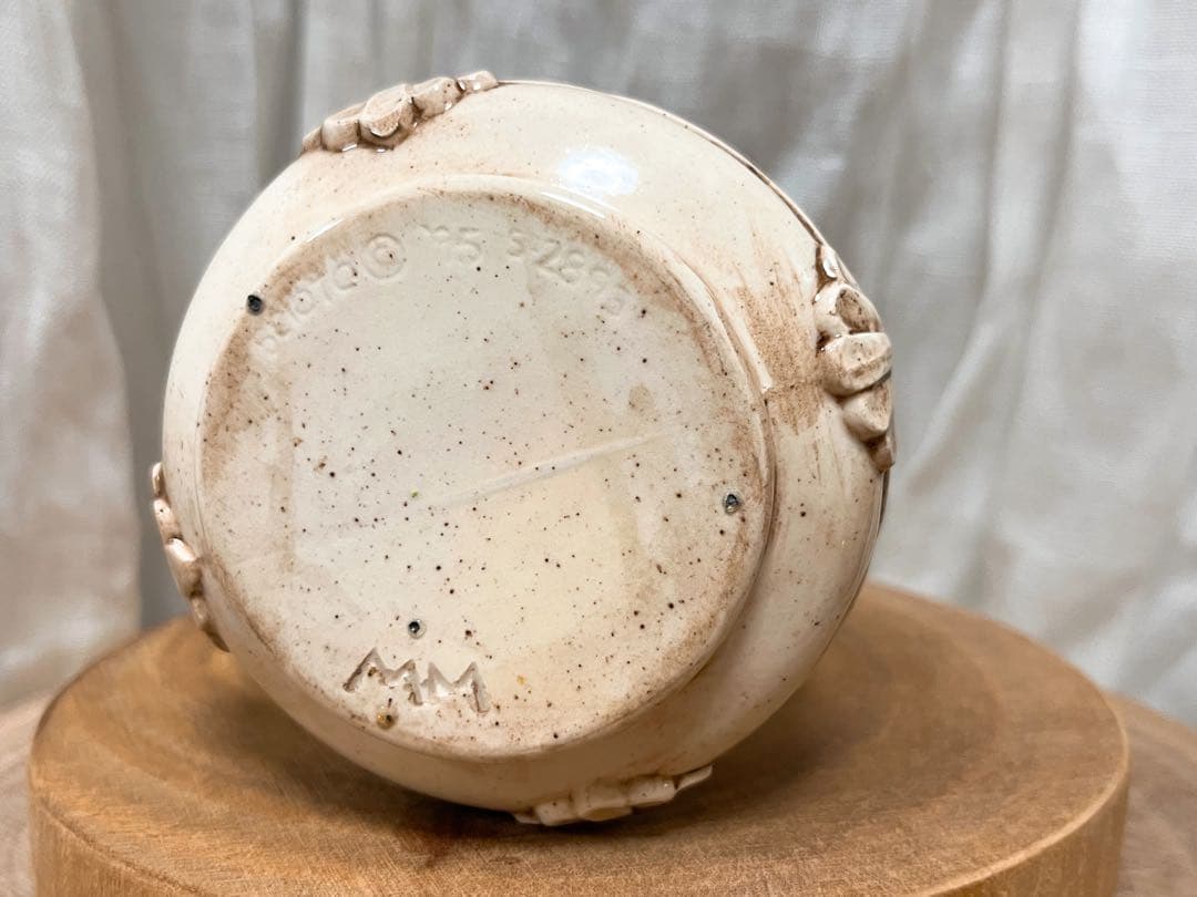 作家　陶器　置物　天使　ペン立て　アンティーク調　ブロカント　ヴィンテージ