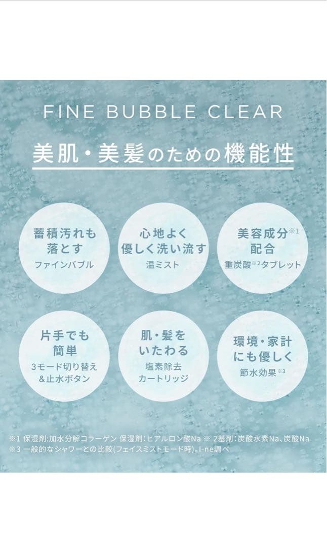 SALONIA サロニア シャワーヘッド ファインバブルクリア　SAL23303