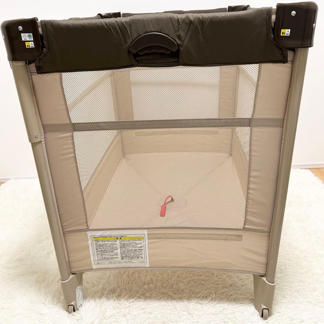 【美品】Aprica ココネルエアー 折り畳み ミニベビーベッド ポータブル